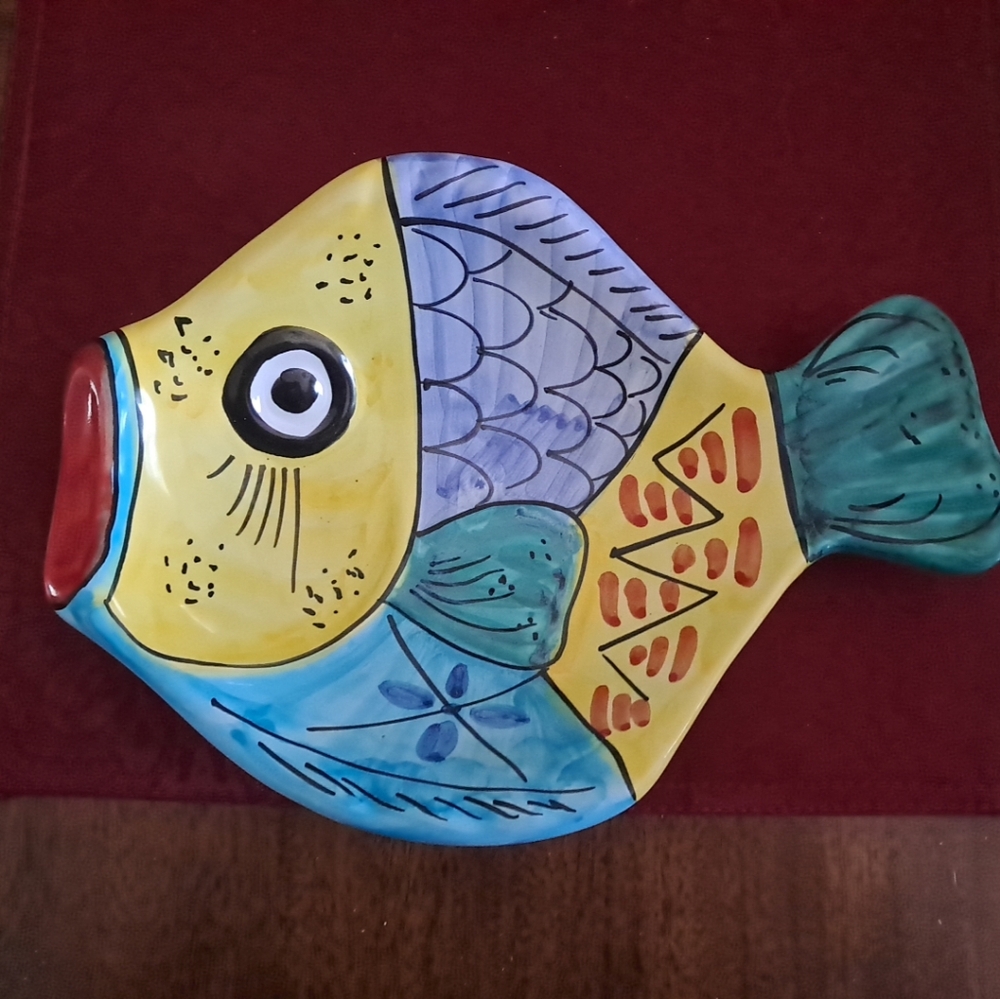 Desuir Vietri VINTAGE Colorful Ceramic Fish Decor